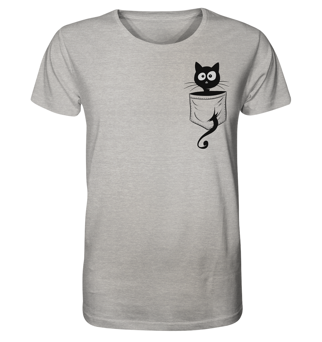 Schwarze Katze in der Tasche - Organic Shirt