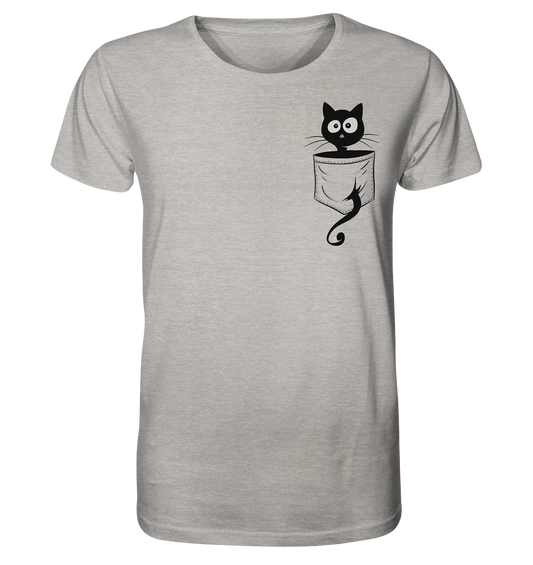 Schwarze Katze in der Tasche - Organic Shirt