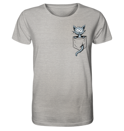Verrückte Katze in Deiner Brust-Tasche - Organic Shirt
