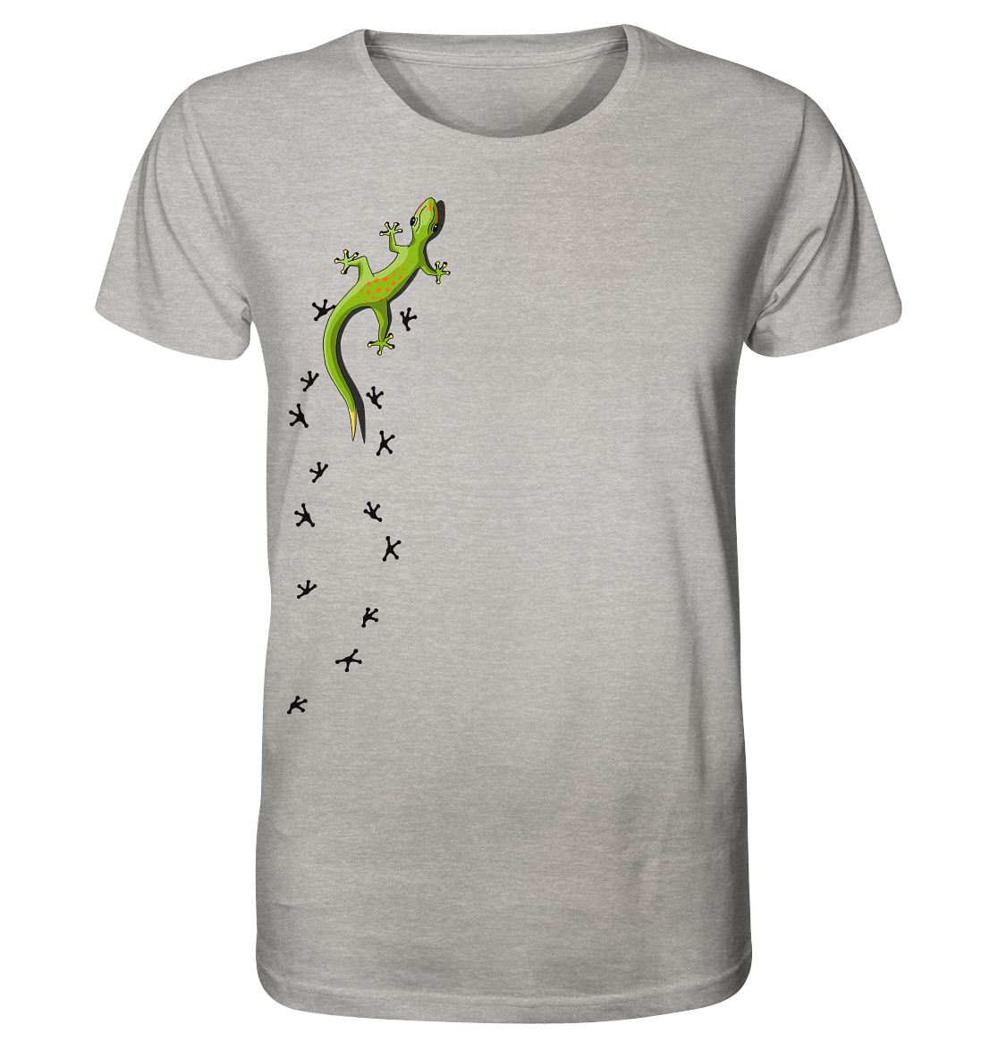 Kletternder Gecko mit Spuren - Organic Shirt