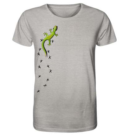 Kletternder Gecko mit Spuren - Organic Shirt