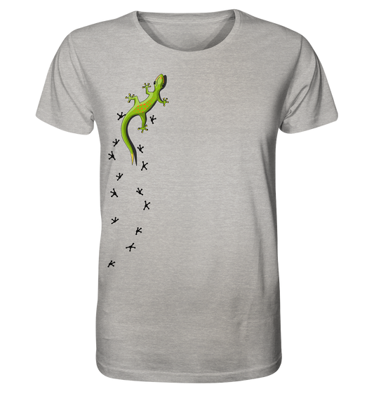 Kletternder Gecko mit Spuren - Organic Shirt
