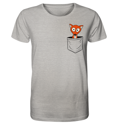 Fuchs in der Brusttasche | Taschen-Fuchs - Organic Shirt