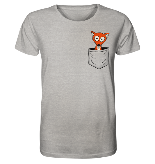 Fuchs in der Brusttasche | Taschen-Fuchs - Organic Shirt