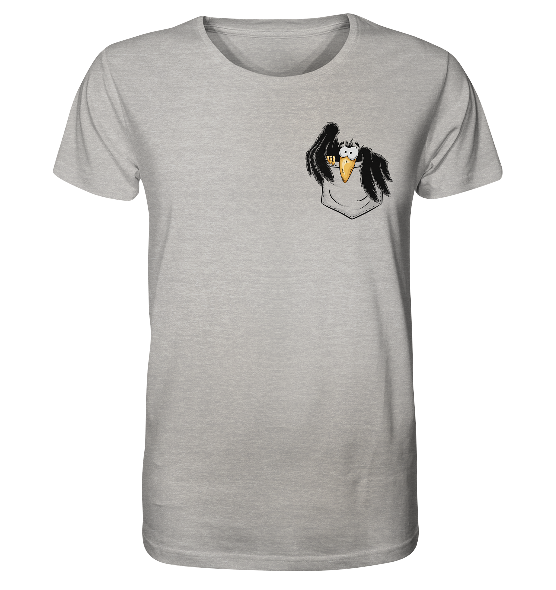Kleiner Rabe | schwarze Krähe In Tasche - Organic Shirt