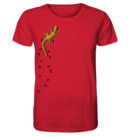 Kletternder Gecko mit Spuren - Organic Shirt