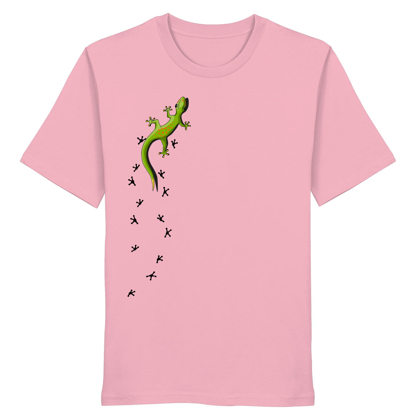 Kletternder Gecko mit Spuren - Organic Shirt