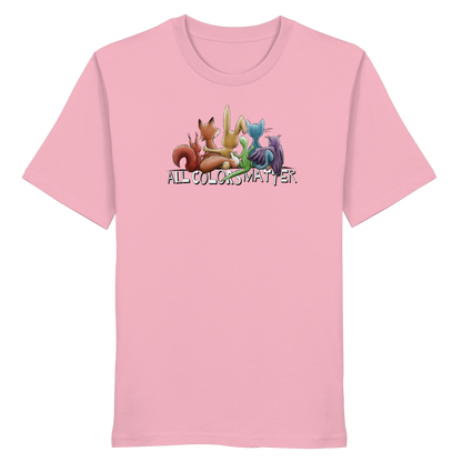 All Colors Matter! Regenbogen Tiere für Vielfalt - Organic Shirt