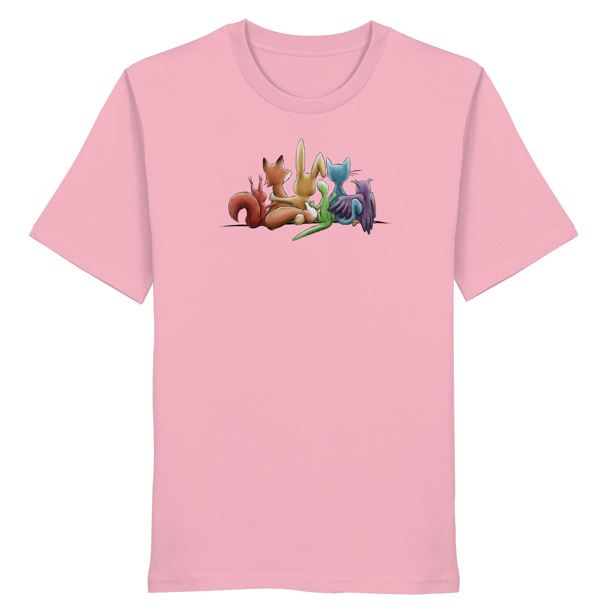 Regenbogen Tiere für Freundschaft, Toleranz und Vielfalt - Organic Shirt