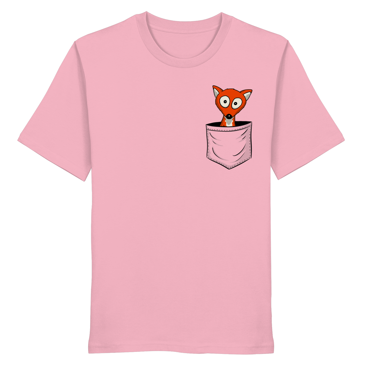 Fuchs in der Brusttasche | Taschen-Fuchs - Organic Shirt