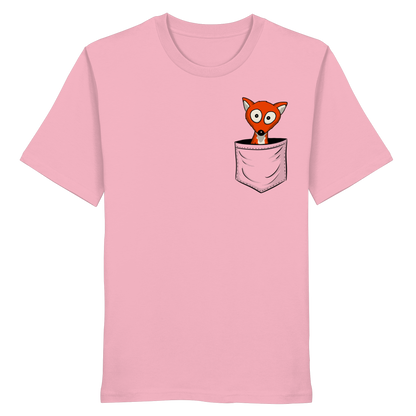 Fuchs in der Brusttasche | Taschen-Fuchs - Organic Shirt
