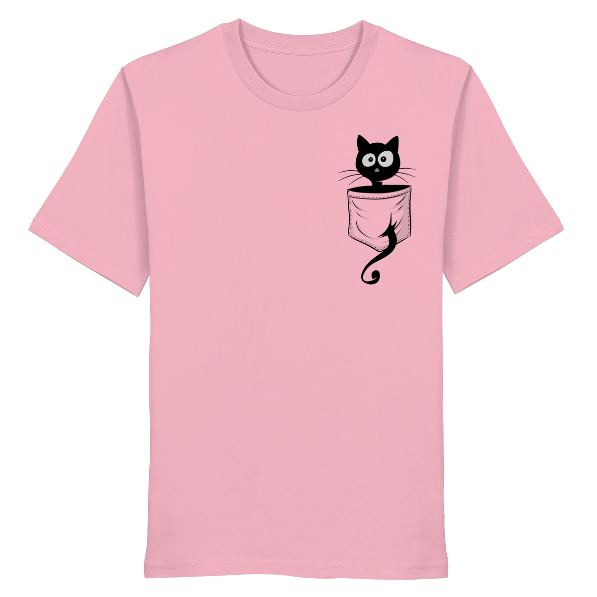 Schwarze Katze in der Tasche - Organic Shirt