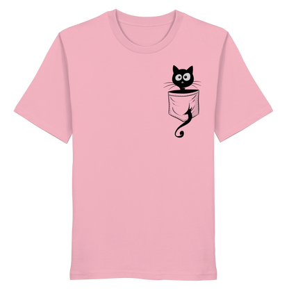 Schwarze Katze in der Tasche - Organic Shirt