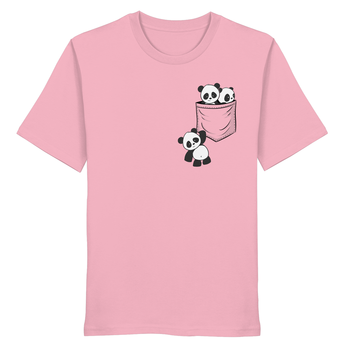 Kawaii Pandas in der Tasche - Organic Shirt
