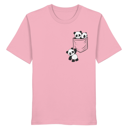 Kawaii Pandas in der Tasche - Organic Shirt