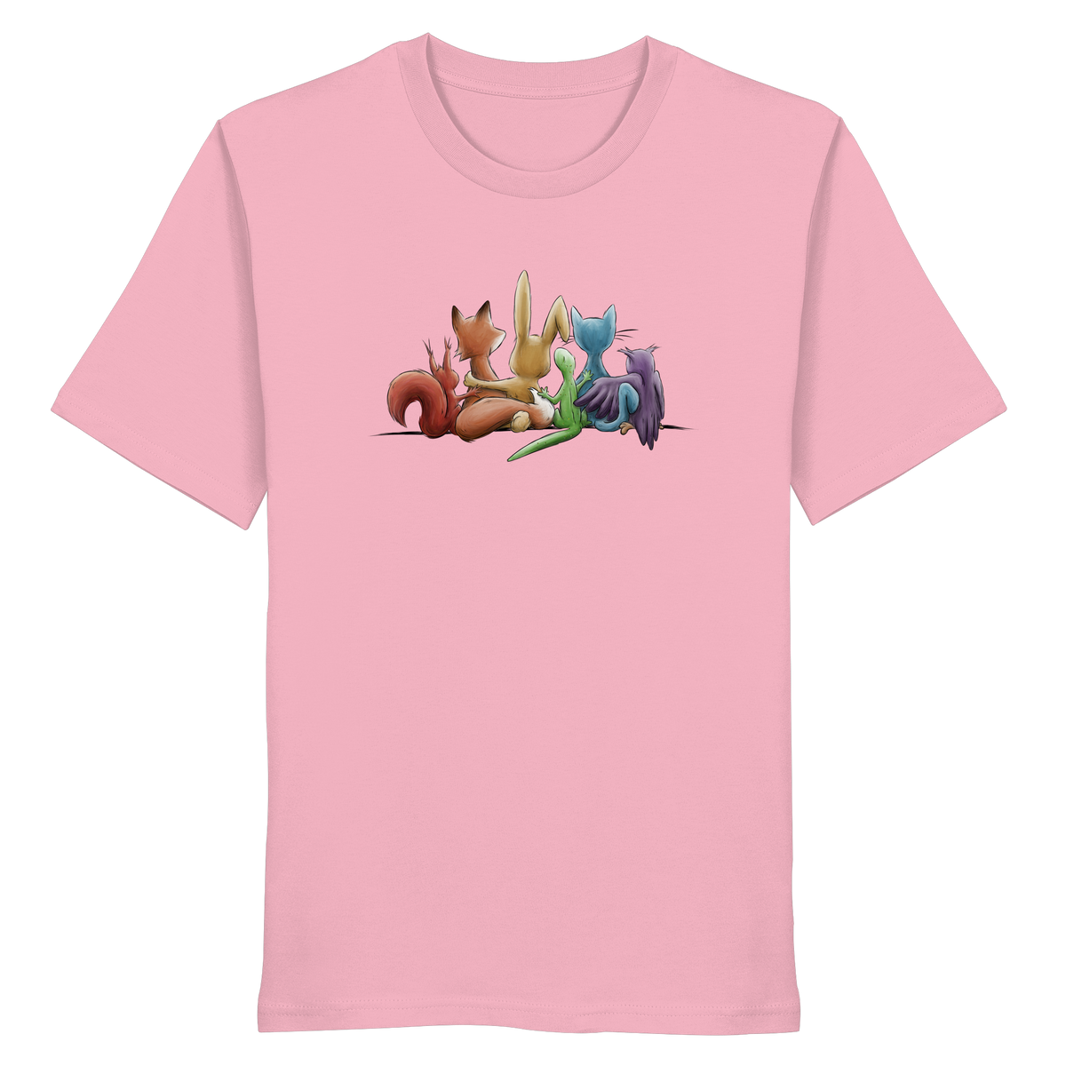Regenbogen Tiere für Freundschaft, Toleranz und Vielfalt - Organic Shirt