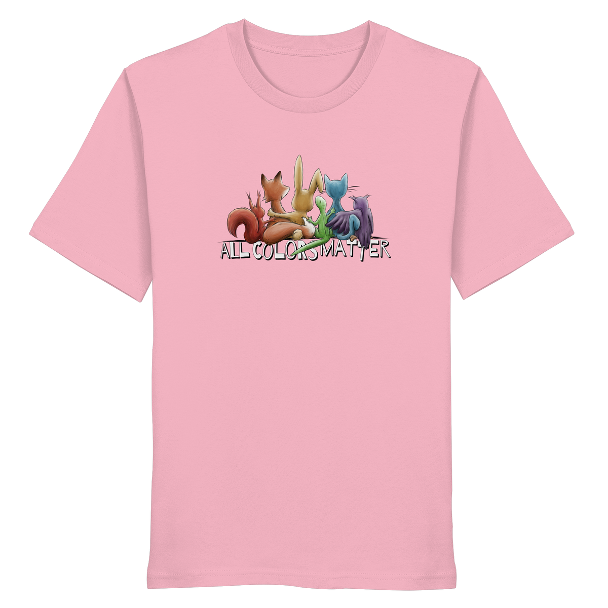 All Colors Matter! Regenbogen Tiere für Vielfalt - Organic Shirt