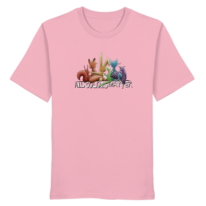 All Colors Matter! Regenbogen Tiere für Vielfalt - Organic Shirt