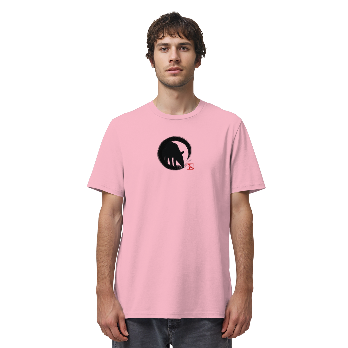 Zen Tapir im japanischen Enso Kreis - Organic Shirt