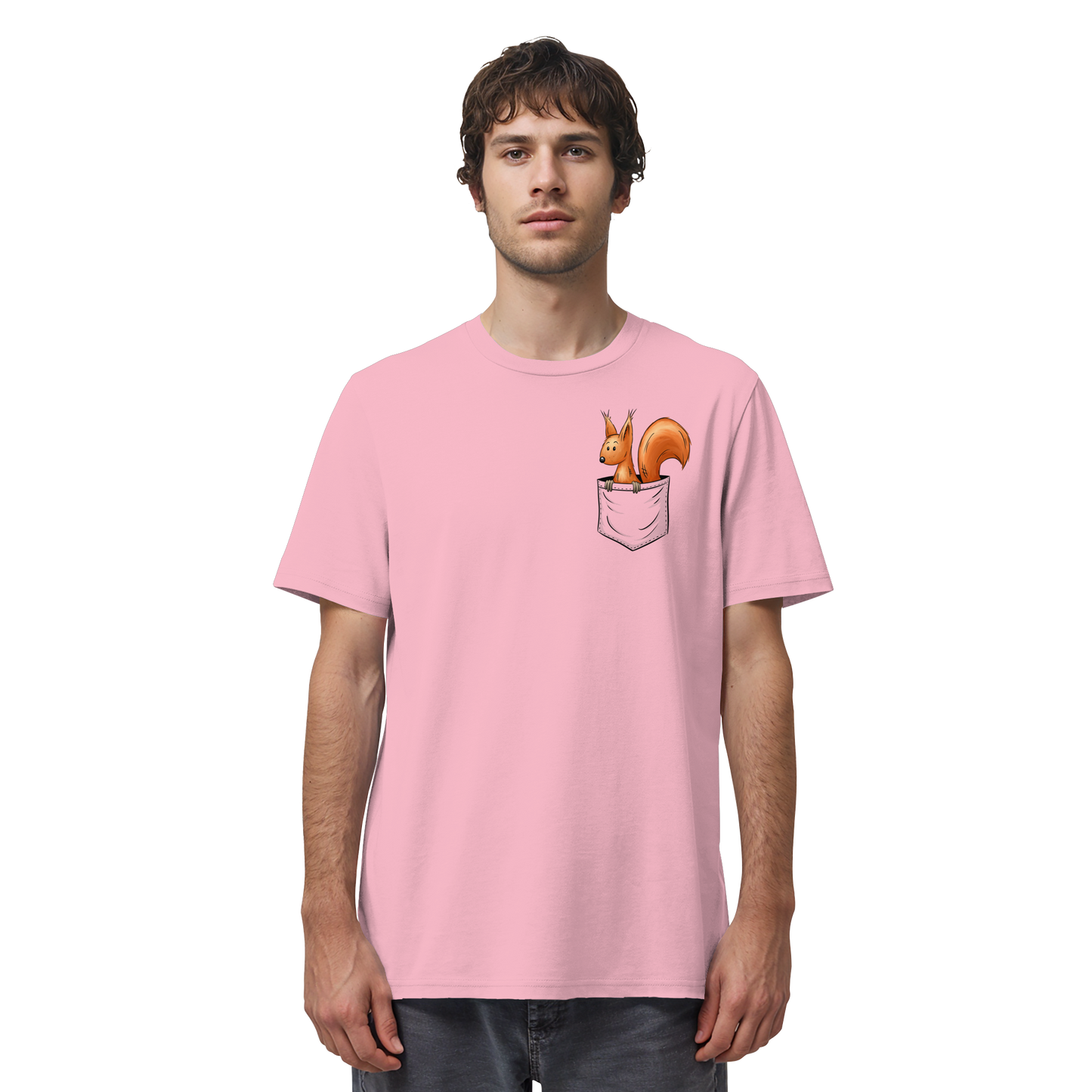 Lässiges Eichhörnchen In Tasche - Organic Shirt