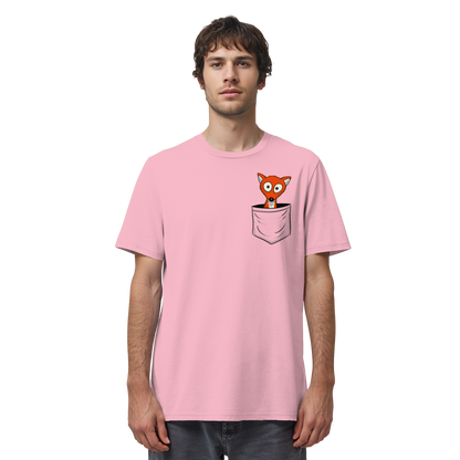 Fuchs in der Brusttasche | Taschen-Fuchs - Organic Shirt