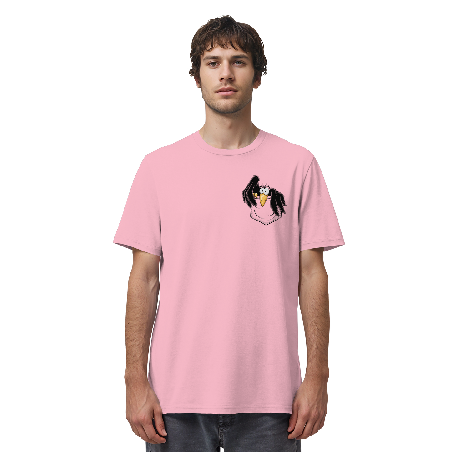Kleiner Rabe | schwarze Krähe In Tasche - Organic Shirt
