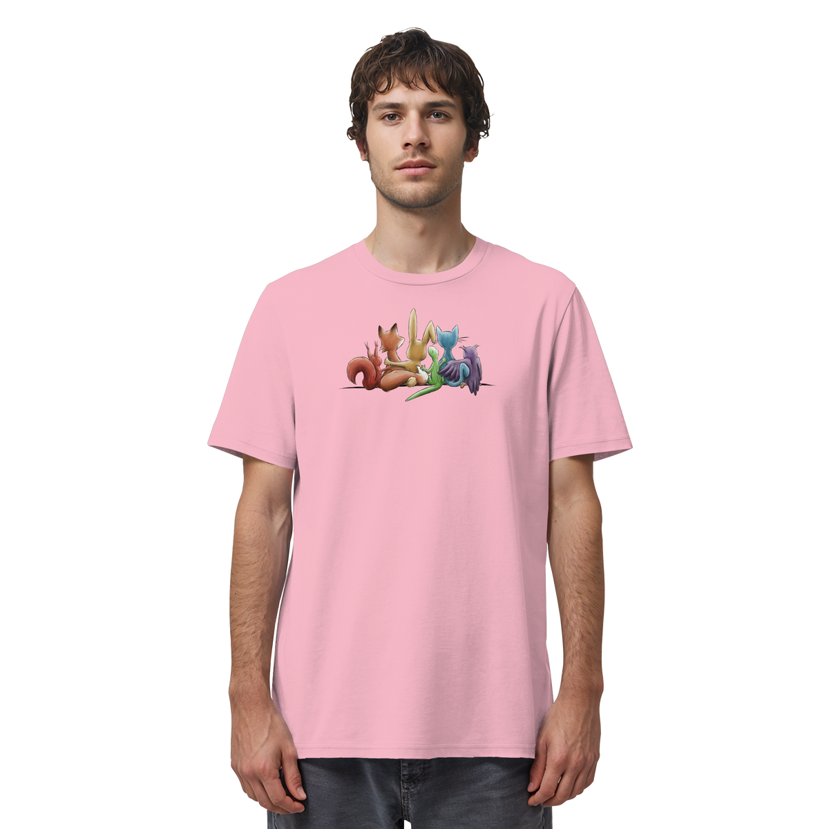 Regenbogen Tiere für Freundschaft, Toleranz und Vielfalt - Organic Shirt