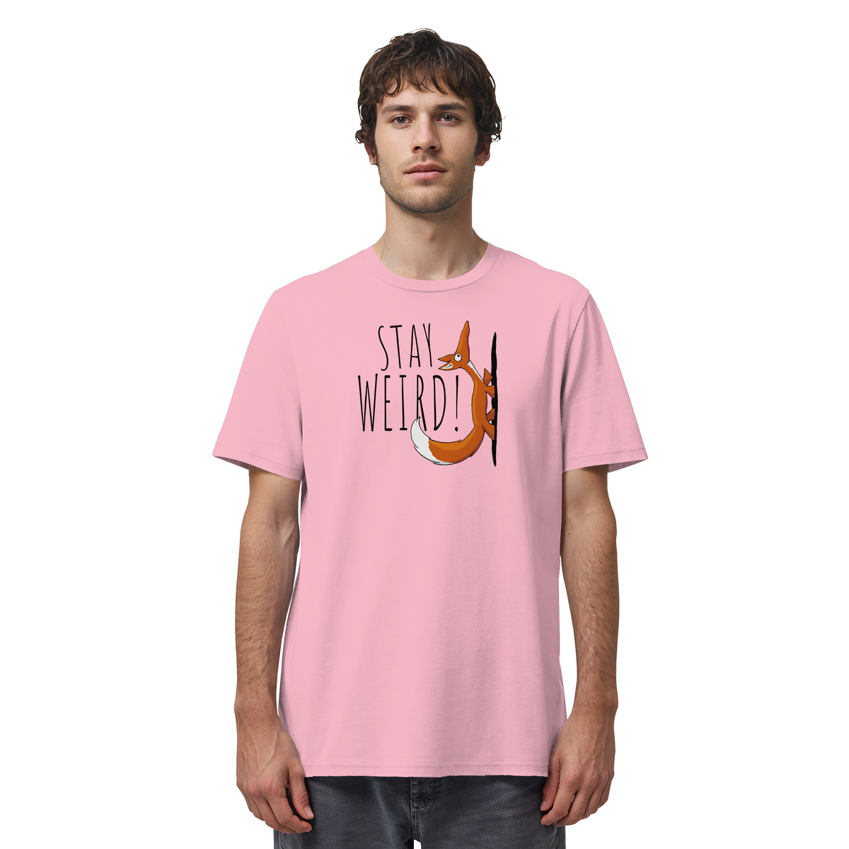 Stay Weird! Schräger Fuchs - Organic Shirt