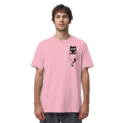 Schwarze Katze in der Tasche - Organic Shirt