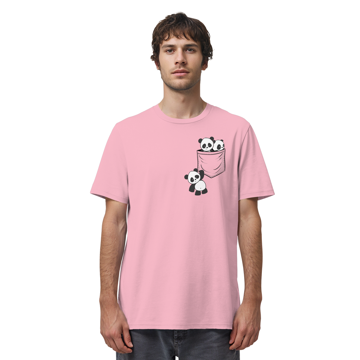 Kawaii Pandas in der Tasche - Organic Shirt