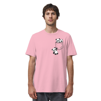 Kawaii Pandas in der Tasche - Organic Shirt