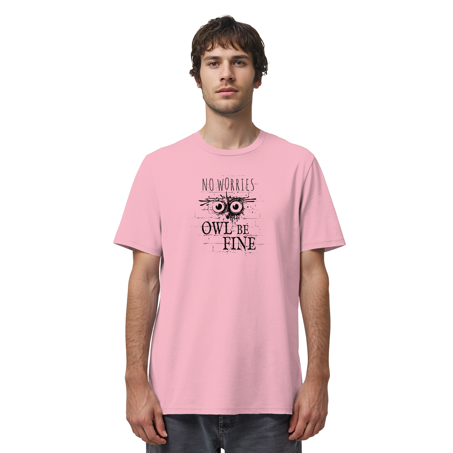 Owl Be Fine Street Art Eule - Organic Shirt