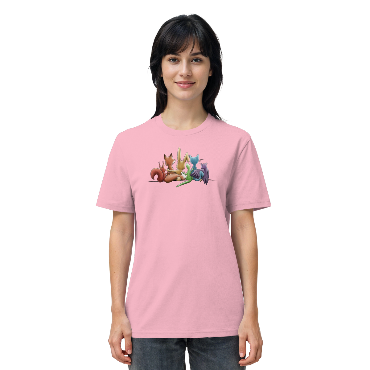 Regenbogen Tiere für Freundschaft, Toleranz und Vielfalt - Organic Shirt