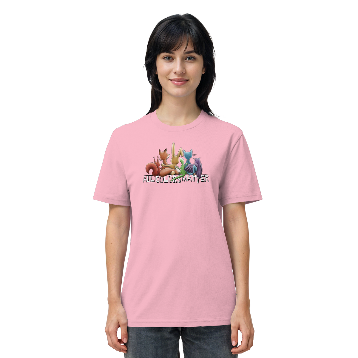 All Colors Matter! Regenbogen Tiere für Vielfalt - Organic Shirt