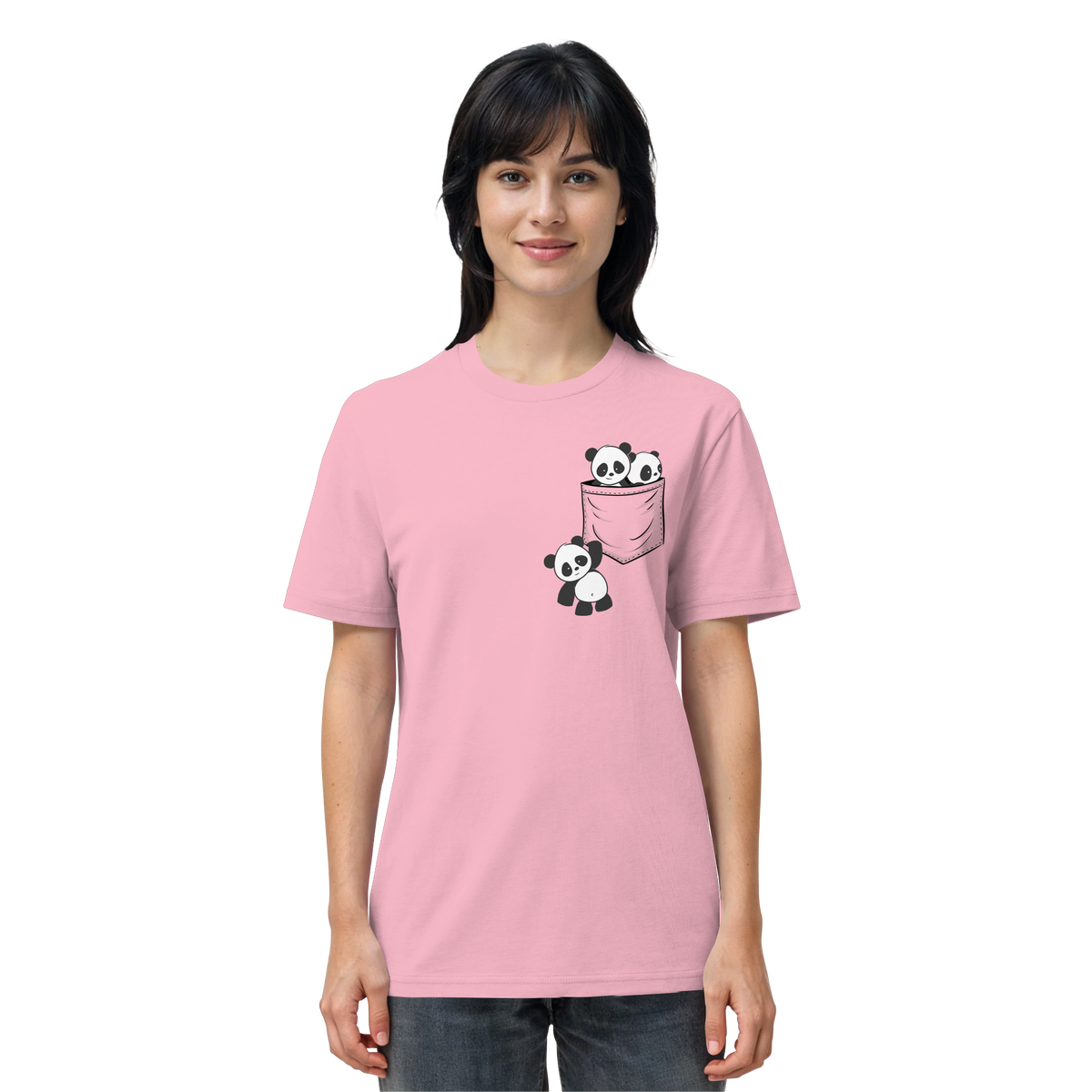 Kawaii Pandas in der Tasche - Organic Shirt