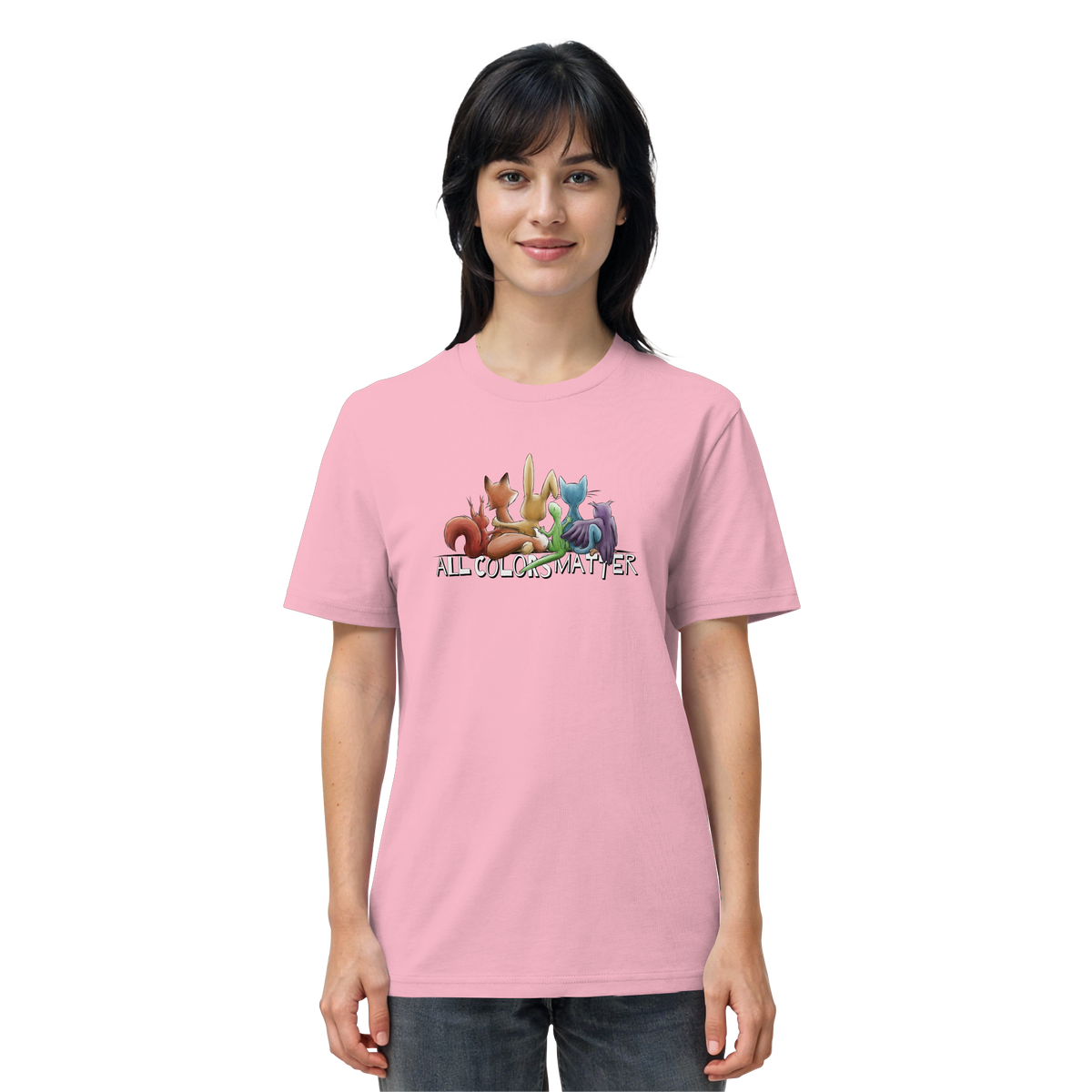 All Colors Matter! Regenbogen Tiere für Vielfalt - Organic Shirt