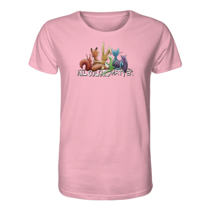 All Colors Matter! Regenbogen Tiere für Vielfalt - Organic Shirt