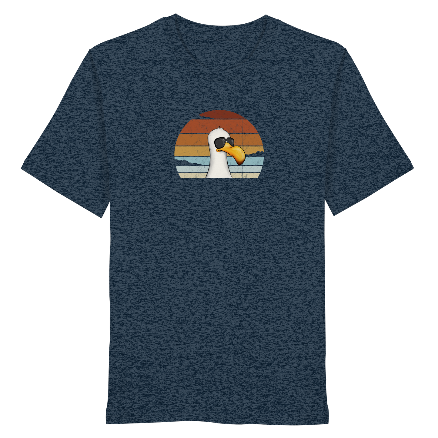 Cool lässige Retro Möwe - Organic Shirt