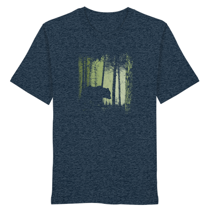 Braunbär im Zwielicht Wald - Organic Shirt