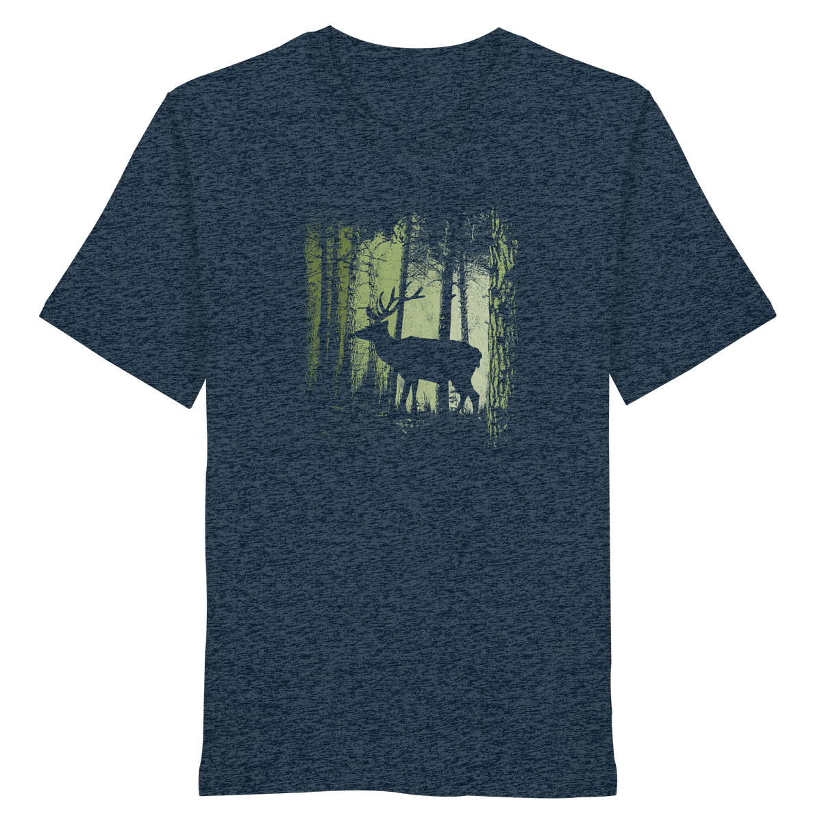Hirsch im Zwielicht Wald - Organic Shirt