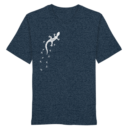 Gecko Eidechse Silhouette hell - Organic Shirt