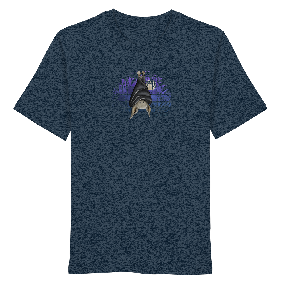 Fledermaus in blauer Nacht - Organic Shirt
