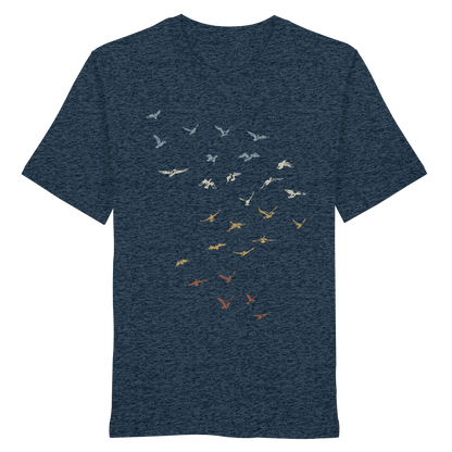 Retro Vogel Schwarm - Organic Shirt