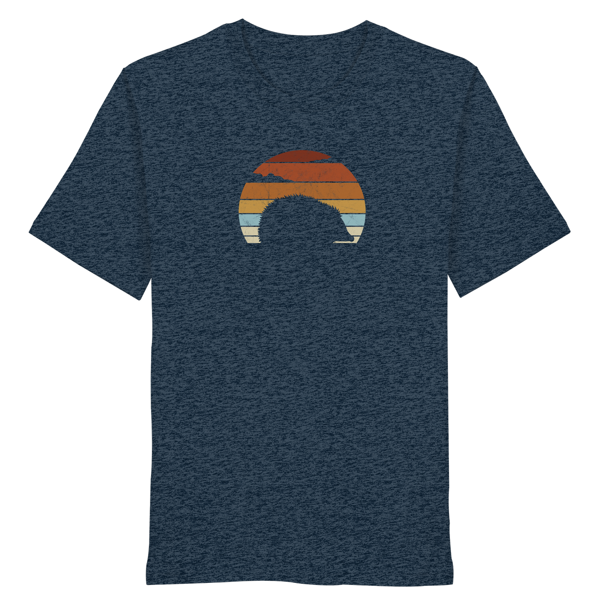 Retro Igel Silhouette im Sonnenuntergang - Organic Shirt