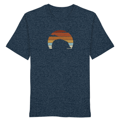 Retro Igel Silhouette im Sonnenuntergang - Organic Shirt