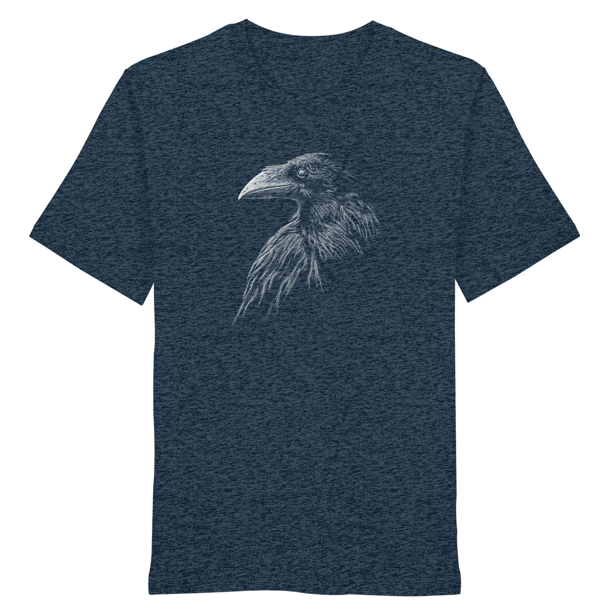 Kritzelkunst Rabe Krähe - Organic Shirt