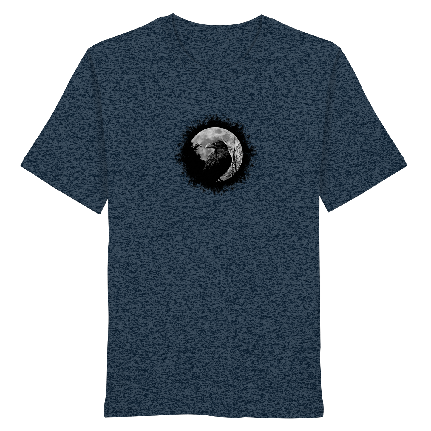 Schwarzer Rabe bei Vollmond  - Organic Shirt