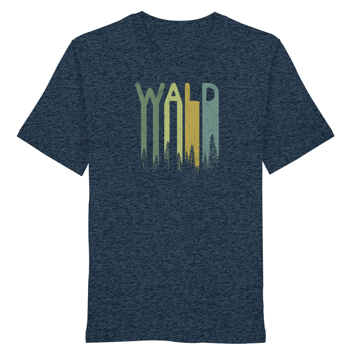 Wald Retro Forst Schriftzug - Organic Shirt