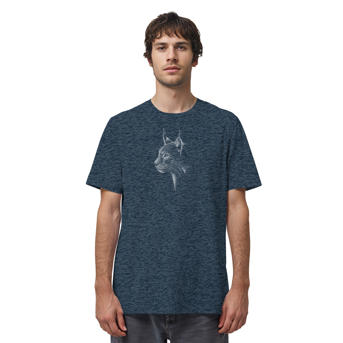Luchs Kritzelkunst Wildkatze Illustration - Organic Shirt
