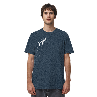 Gecko Eidechse Silhouette hell - Organic Shirt